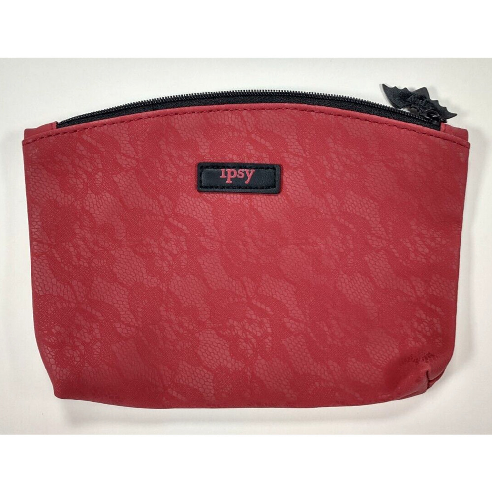 IPSY October 2017 Glam Bag Travel Sized Red With Bat Zipper (Bag Only)